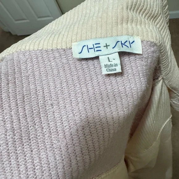 She + Sky Two-Tone Lilac&Soft Pink Shacket - Picture 5 of 6